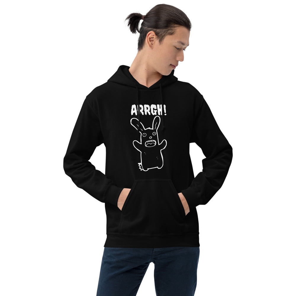 Funny Scared Bunny Gildan Plus Size Unisex Hoodie XXL Edge