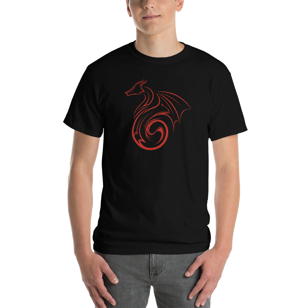 Red Abstract Dragon - Gildan - Plus Size - Men's Short Sleeve T-Shirt