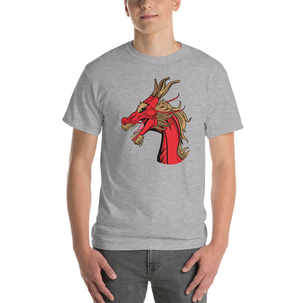Red & Gold Dragon Head - Gildan - Plus Size - Men's Short Sleeve T-Shirt
