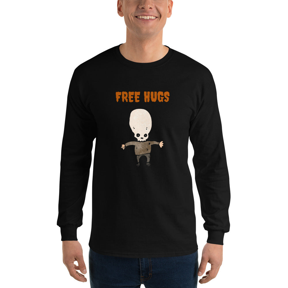 Funny | Free Hugs Monster - Gildan - Plus Size - Men’s Long Sleeve Shirt