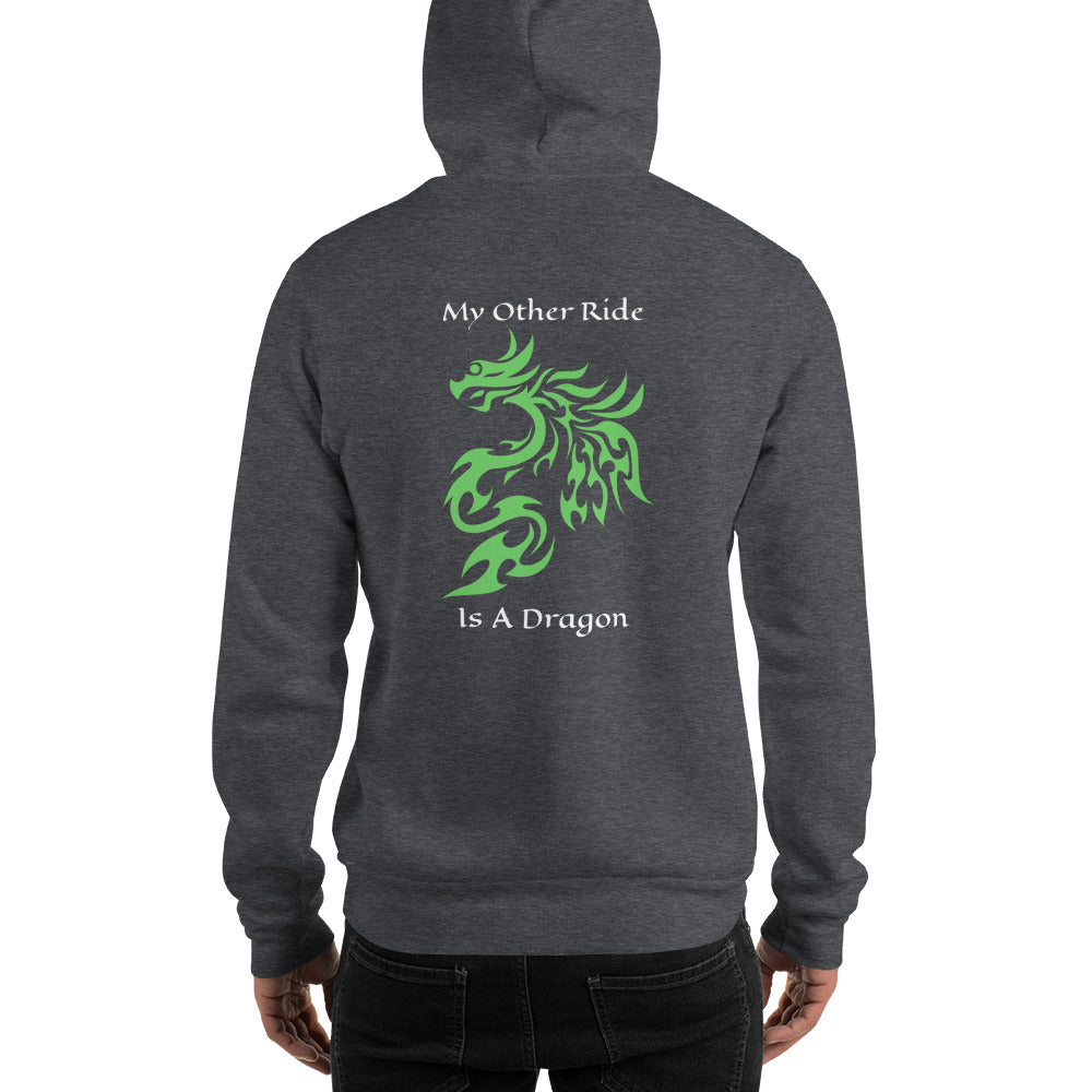 My Other Ride is a Dragon (Print On Back) - Gildan - Plus Size - Unisex Hoodie